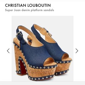 Christian Louboutin Super Joan denim platform sandals